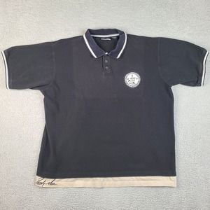 Randy Moss Collection Polo Shirt Mens XXL‎ Black Short Sleeve Cotton